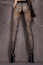 Visualizza Collant velato con decori blu e grigi 412 Black