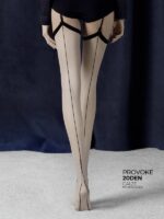 Visualizza Calze senza silicone chiare con riga posteriore Provoke Linen