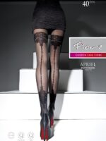 Visualizza Collant effetto autoreggente con decori Apriel