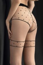 Visualizza Collant aperto color carne con pois Starlight Nude