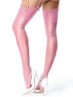Visualizza Calze effetto lucido per reggicalze S101 Pink
