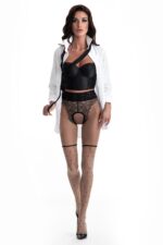Visualizza Collant aperto con pois e slip disegnati Lolita Beige