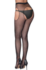 Visualizza Collant aperto in rete con strass Ganys
