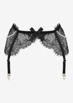 Visualizza Reggicalze di pizzo con perle Baby 02 Black
