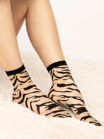 Visualizza Calzine donna tigrate Steppe Black Nude