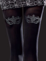 Visualizza Collant con maschere argento disegnate Wenecja