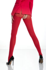 Visualizza Collant aperto coprente con riga in strass Bdiamond Red
