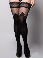 Visualizza Autoreggenti XXL con decori sul ginocchio 593