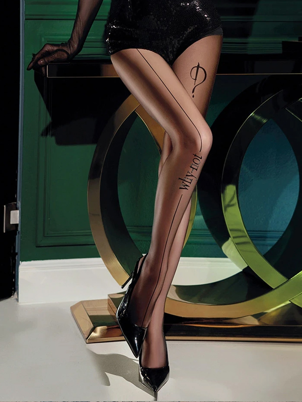 Visualizza Collant aperto con riga e domanda why not BS184