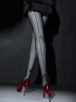 Visualizza Collant a rete con fiocchetti e riga dietro Adora Cabarette