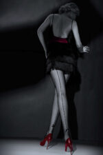 Visualizza Collant a rete con fiocchetti e riga dietro Adora Cabarette