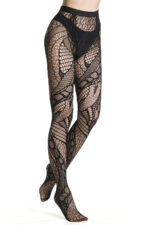 Visualizza Collant fantasia in rete lavorata Celsius Black