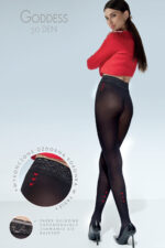 Visualizza Collant 50 denari con cuori rossi Goddess