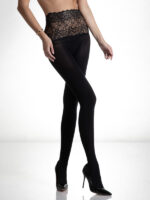 Visualizza Collant coprente con cintura alta in pizzo Naked 60 Black