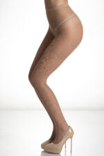 Visualizza Collant in micro rete Cabaret Beige
