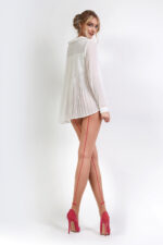 Visualizza Collant con riga e fiocchetto rosa Esperanza