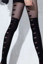 Visualizza Collant effetto autoreggente con cuori I am in Love