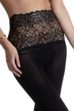Visualizza Collant coprente con cintura alta in pizzo Naked 60 Black